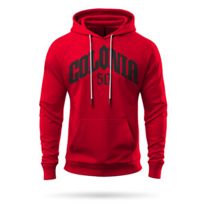COLONIA 50 V HOODIE ROT SCHWARZ