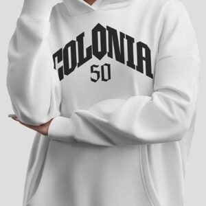 Colonia 50 Queens Hoodie Weiss LG Schwarz